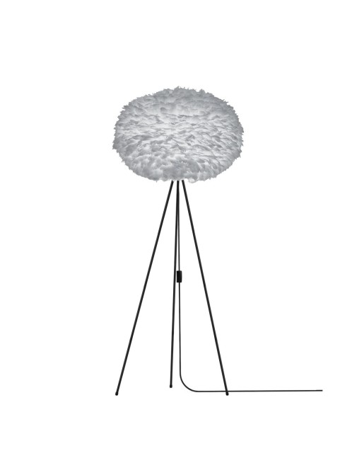 Gray feather floor lamp