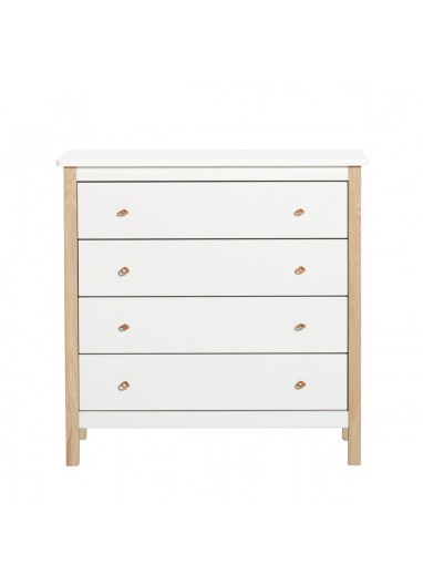 Cómoda madera color blanco Wood Oliver furniture
