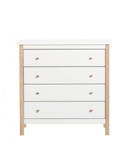 Cómoda madera color blanco Wood Oliver furniture