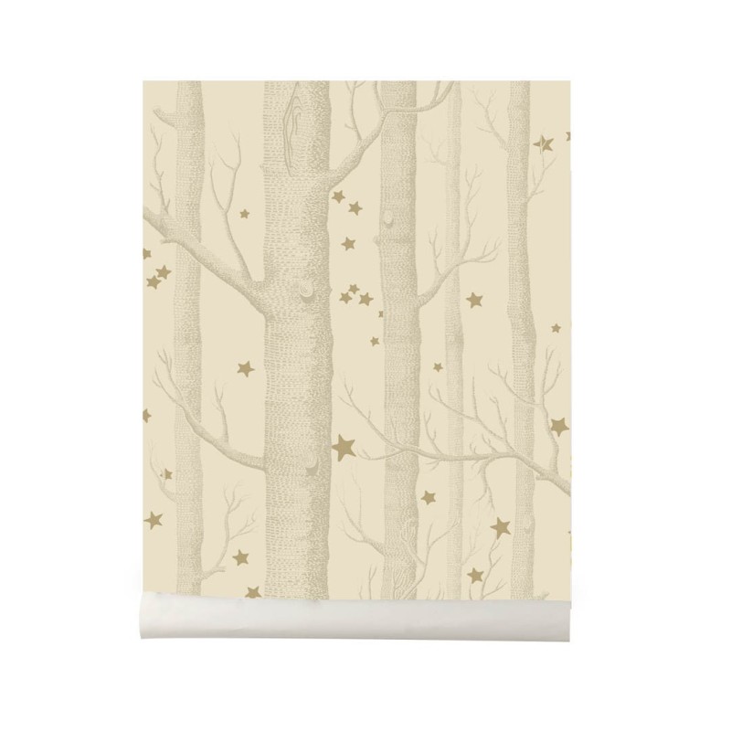 Papier peint Wood and Stars Light Cream Cole and Son