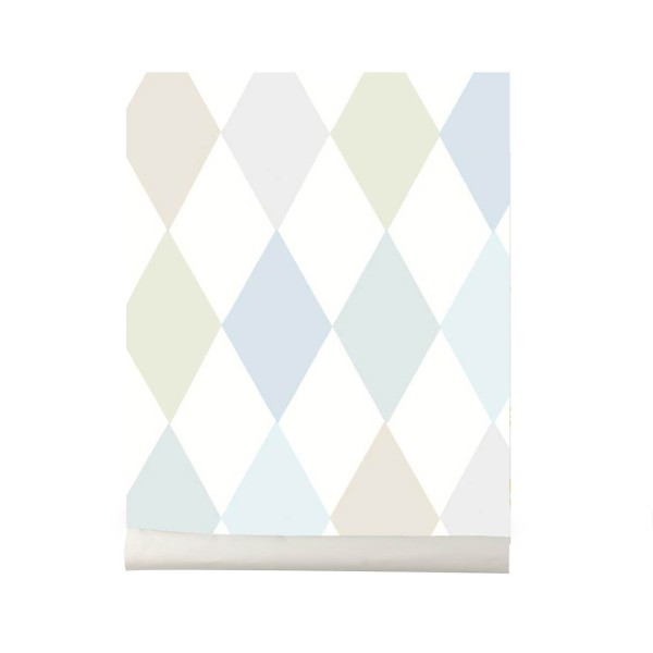 Painted paper Puchinello blue cake Cole and Son