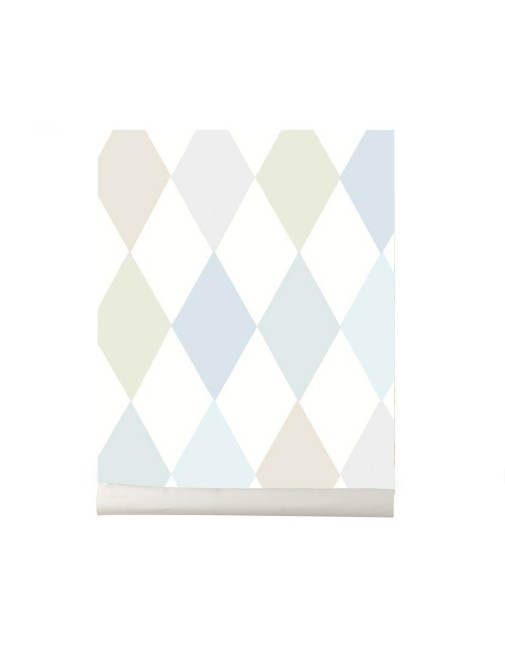 Painted paper Puchinello blue cake Cole and Son