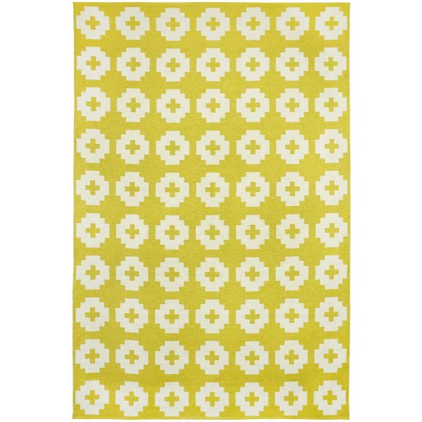 Yellow Flower Vinyl Carpet BRITA SWEDEN
