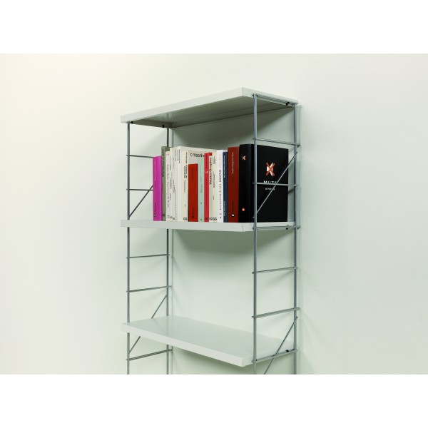 White painted steel shelf 60 cm Tria 24 Mobles114