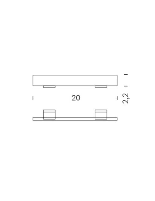 Transparent marker for steel shelf Tria 24 Mobles114