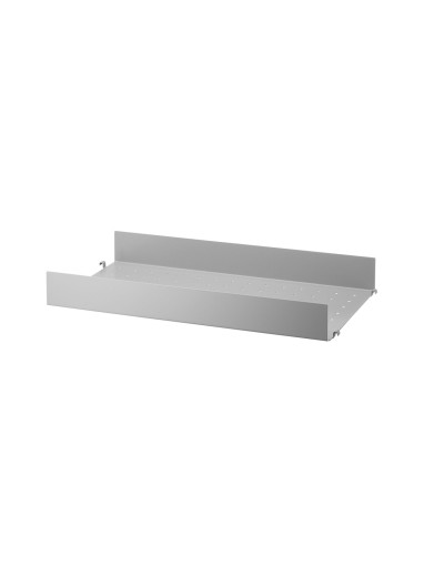 Metal Shelf High Edge Grey 58x30 String