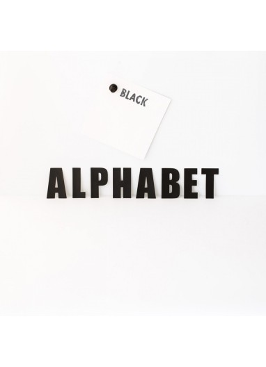 Alphabet Black Groovy Magnets