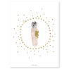 Pink and Gold Feather Art Print