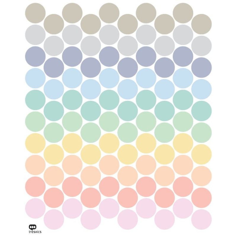 points de vinyle couleurs pastel