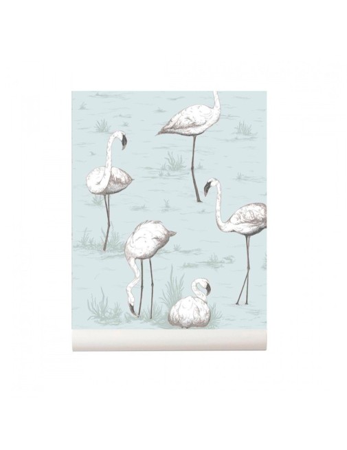 Flamingos Wallpaper blue Cole and Son Contemporary Restyled Collection