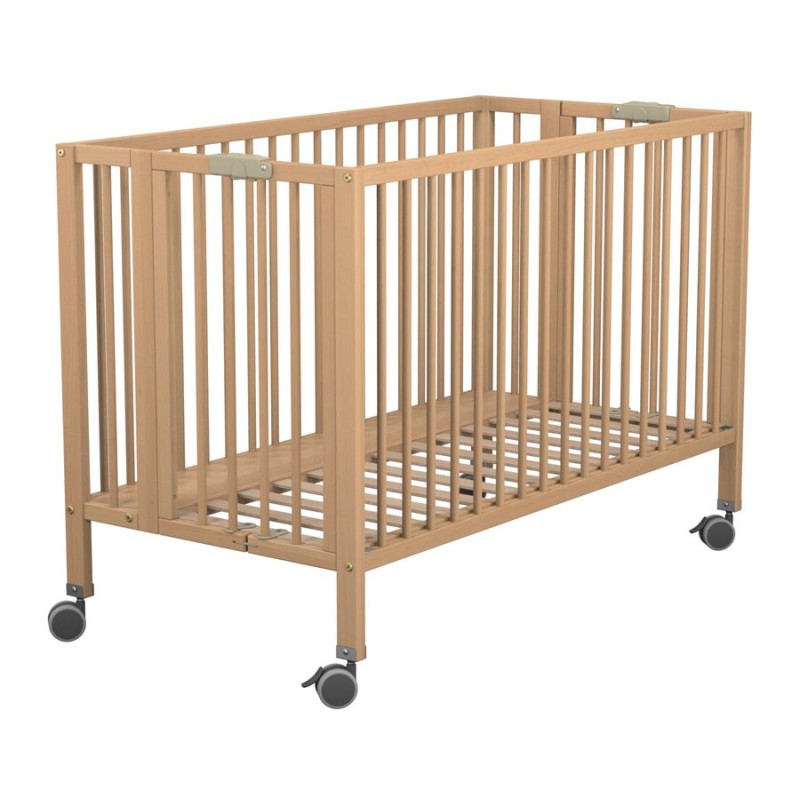 Fold-away Cot Natural with space for mattress 120 x 60