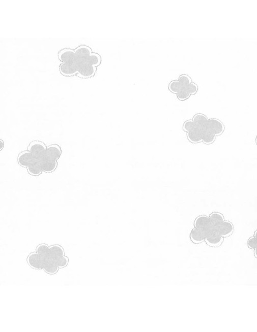 Coordonné graue Wolken-Kindertapete