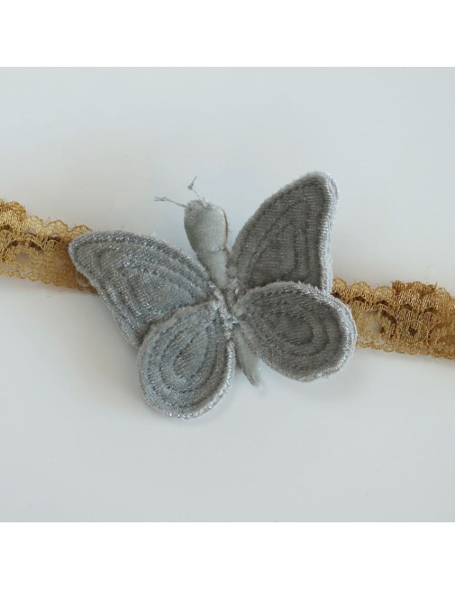 Butterfly Headband Silver Grey Numero 74