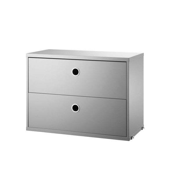 Chest 2 drawers grey 58x30cm String System