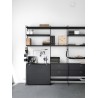 Chest 2 drawers black stained ash 58x30cm String System