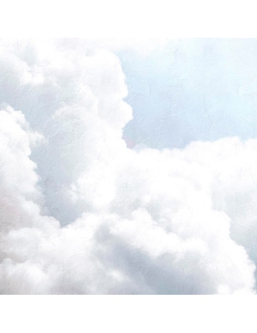 Koordinaten-Wandbild „Hellblaue Wolken“