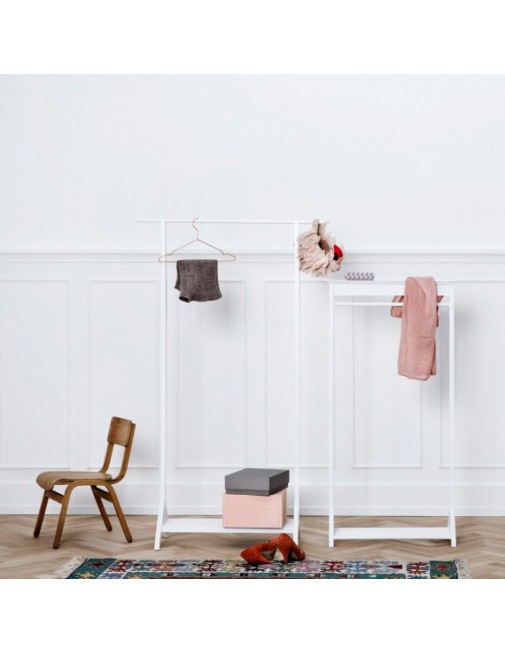 Kids clothes rail 125cm White Oliver Furniture