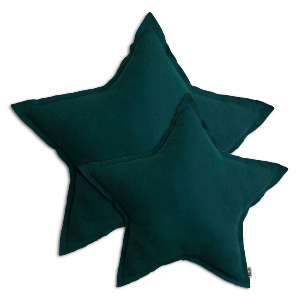 Teal blue star cushion Numero74