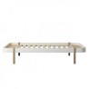 Cama Lounger Blanca/Roble Oliver furniture