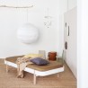 Lounger Bed White/Oak Oliver FURNITURE