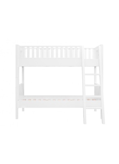 Nordic Bunk Bed Inclined stairs White Bopita
