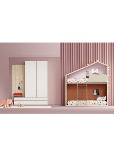 Bunk Bed Cottage Pink LAGRAMA