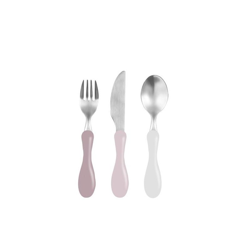 Pastel pink sebra cutlery