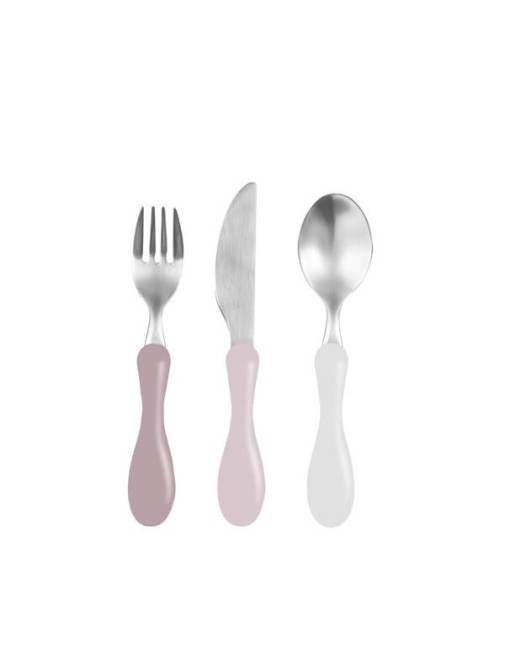 Pastel pink sebra cutlery