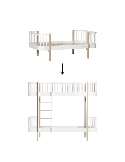 Bed/junior bed to bunk bed, white Oliver Furniture