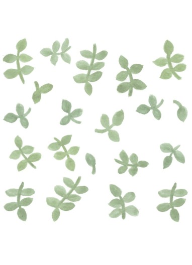 Vinilos Infantiles hojas acuarela verde Tresxics