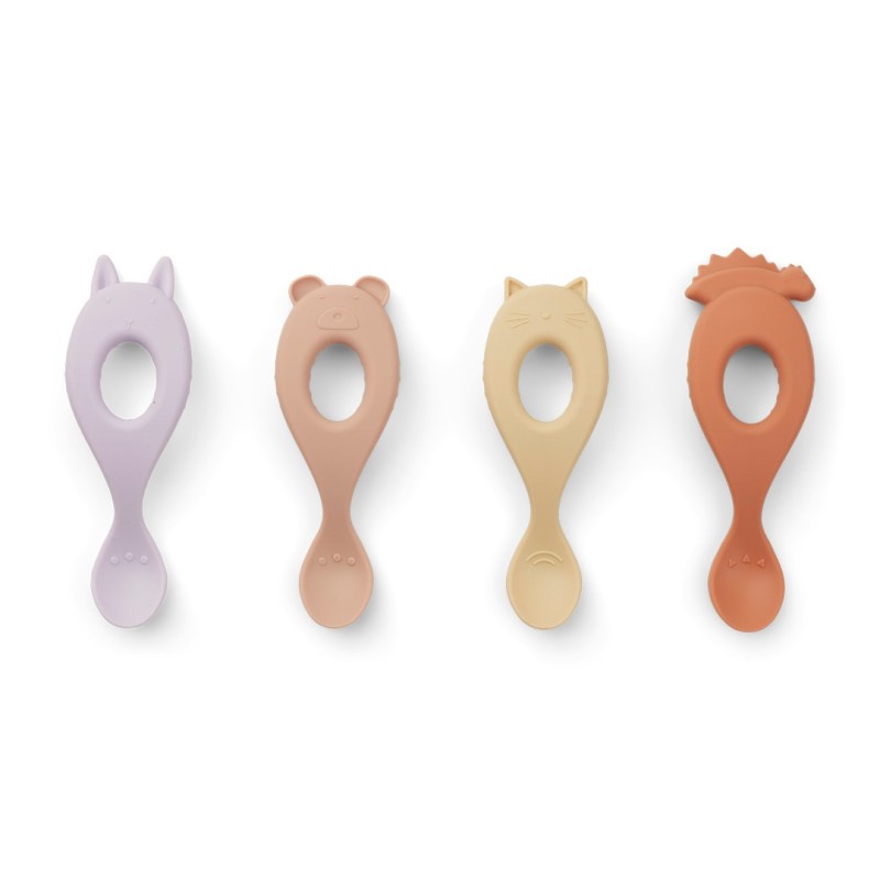 Liva Silicone Spoon 4-pack Lavender Mix - Liewood