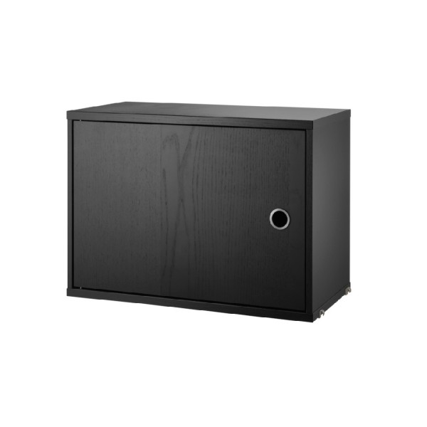 Kabinett mit Battentür 58x30 cm Frisch schwarz String® Furniture