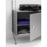 Cabinet con puerta batiente 58x30 cm Fresno teñido negro String® Furniture