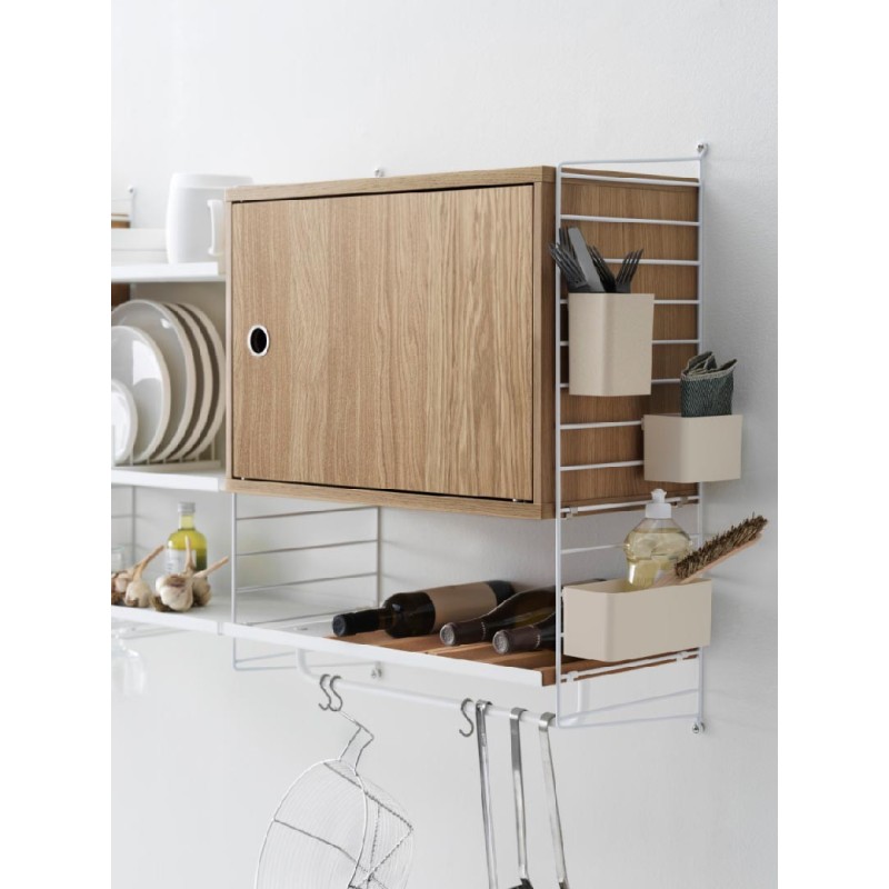 Cabinet avec porte battue 58x30 cm roulant String® Furniture