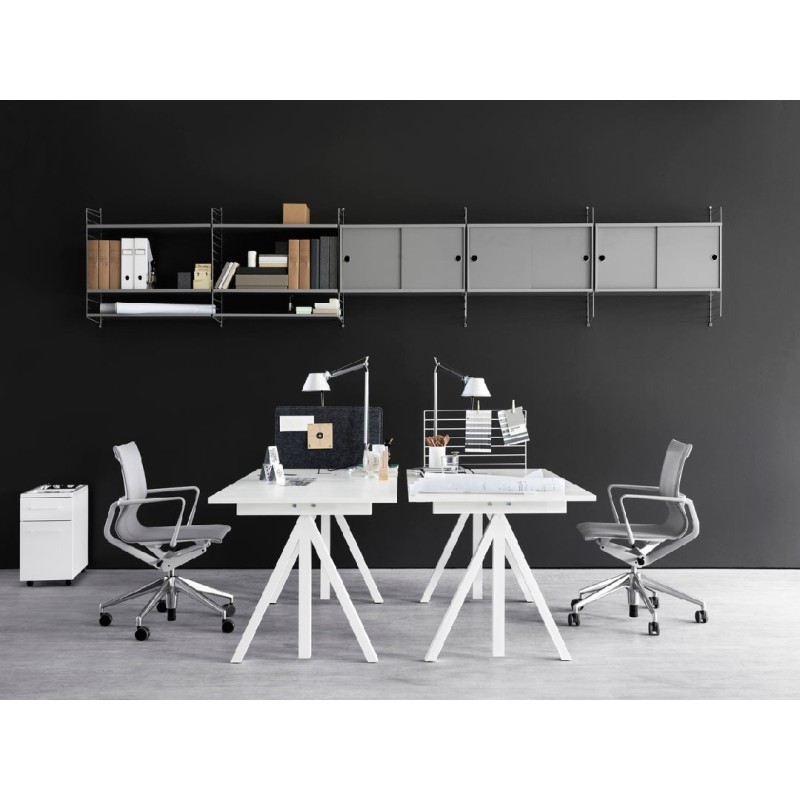 Pack 2u Wall panel 75 x 30 cm Light grey String® Furniture