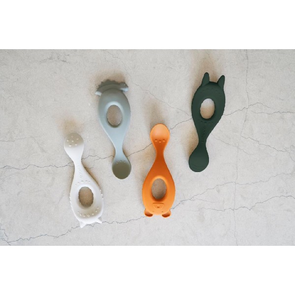 Liva Silicone Spoon 4-pack Hunter green Liewood