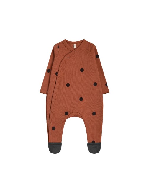 Earth Dots Suit with contrast feet Organic Zoo