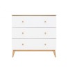 Dresser 3 Drawers París White/Oak Bopita