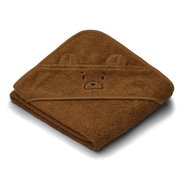 Albert Hooded Towel Mr Bear Golden Caramel Liewood