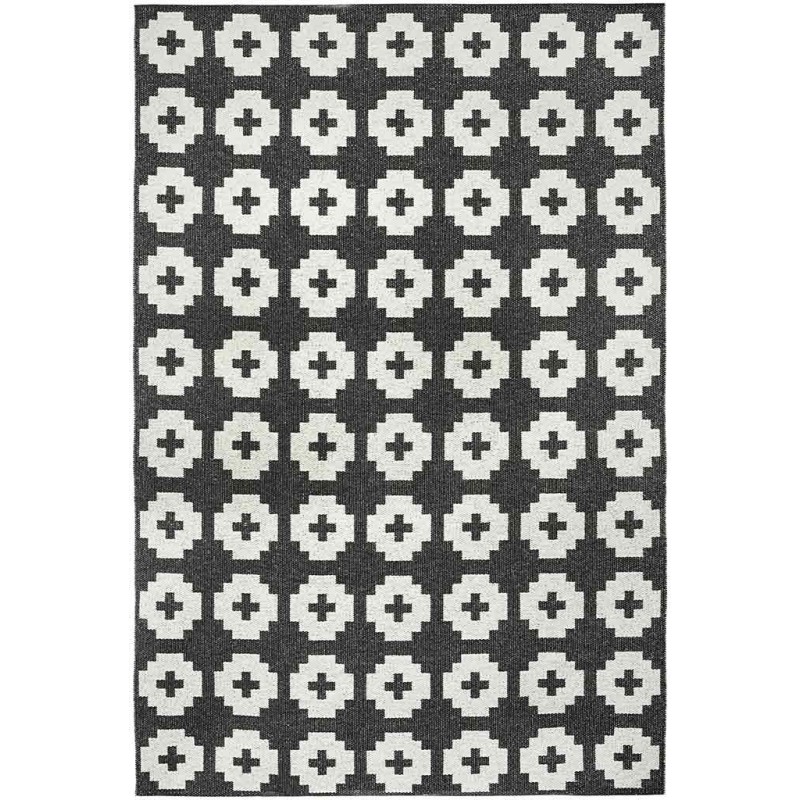 Black Flower Vinyl Carpet BRITA SWEDEN