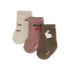 3 Pack Jacquard Socks Cherry/Bunny Konges Slojd