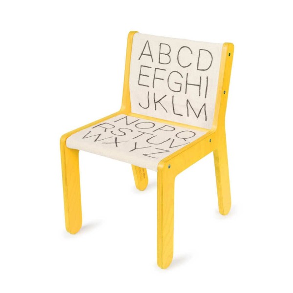 Kinderstuhl Gelber ABC-Stuhl