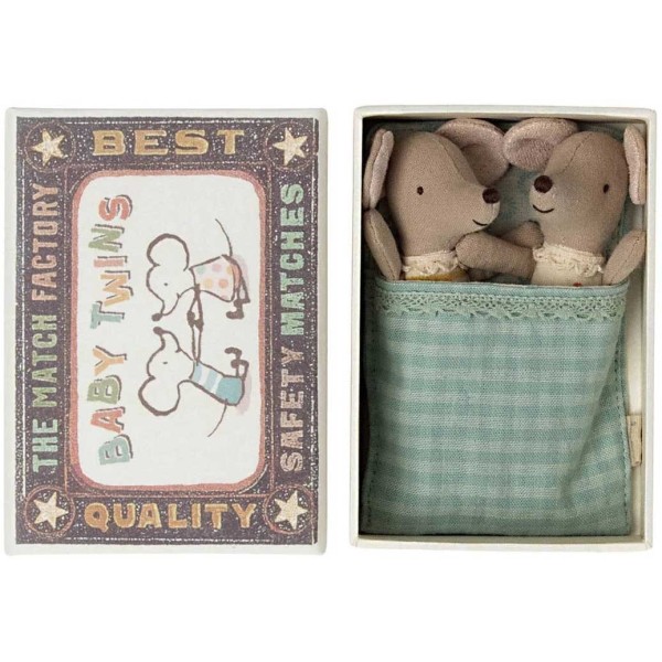 Twins in box baby mice  Maileg