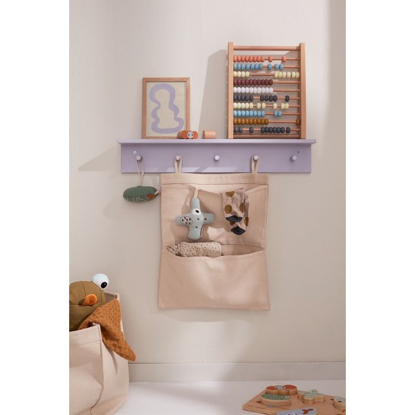 Shelf with hooks Star lilac