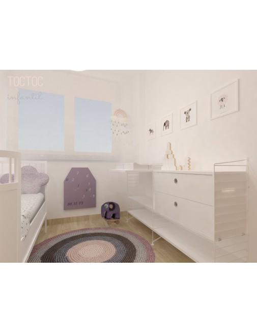 Kinderzimmerdekoration online Weiß mit dezentem Mauve