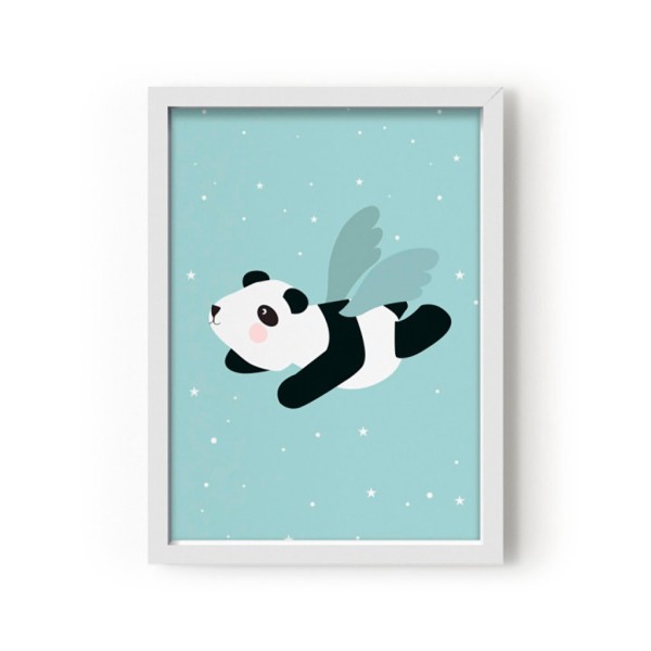 Lámina Panda volador